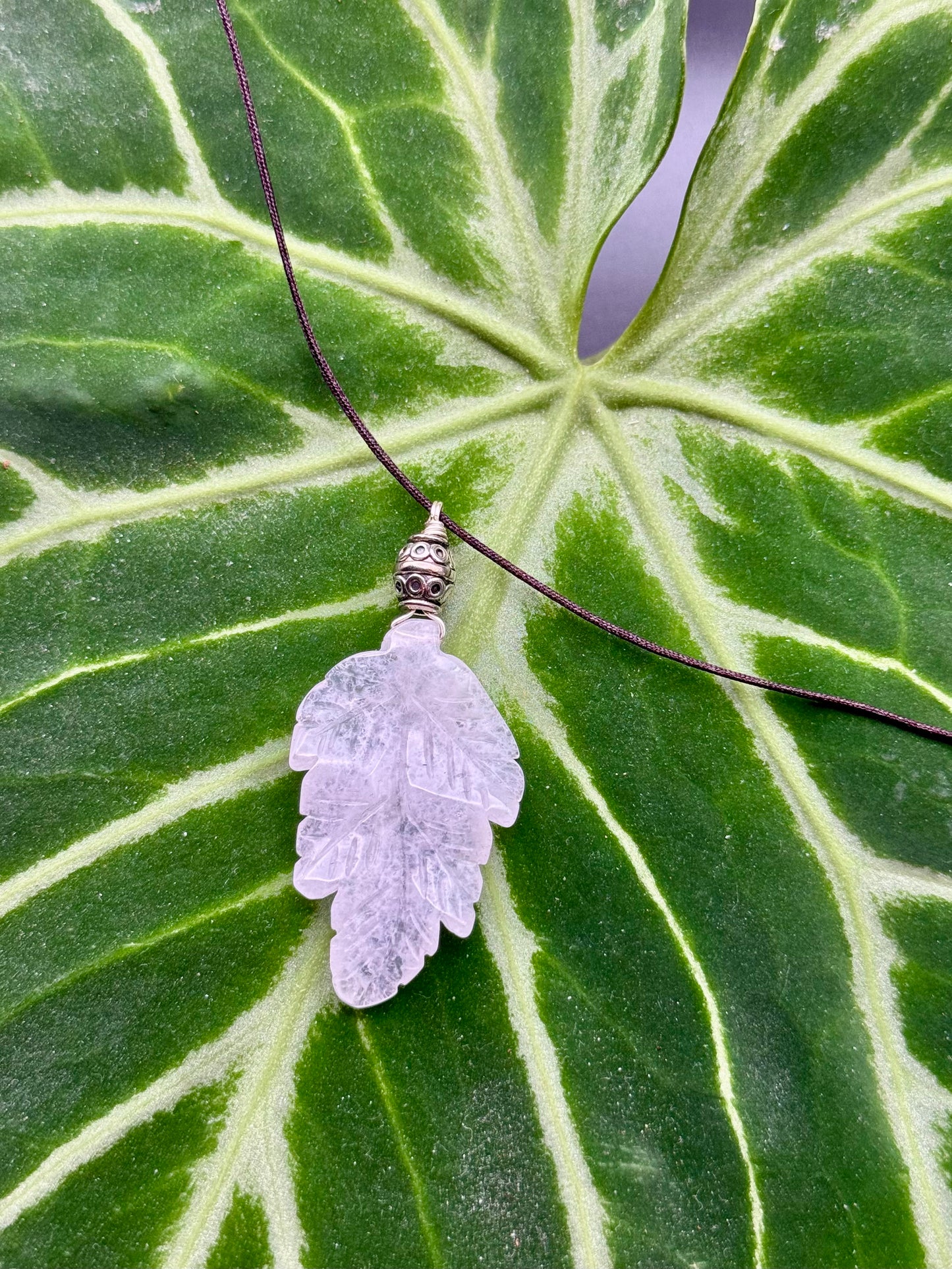 Crystal Leaf Necklace